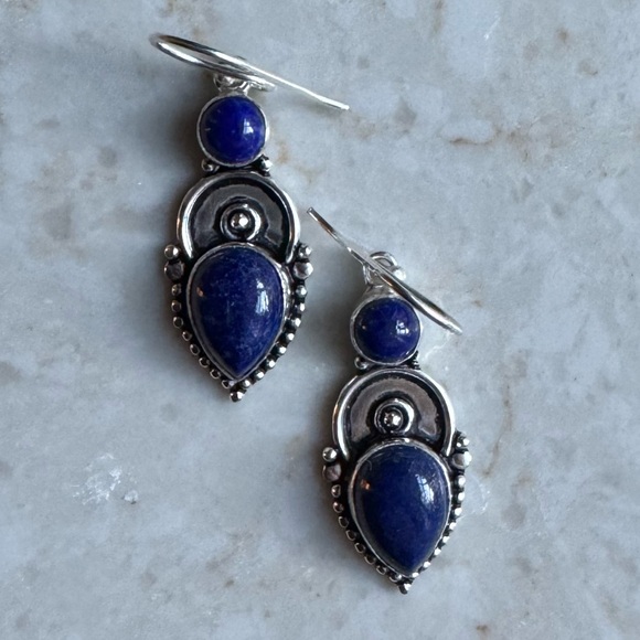 NWOT Sundance Delphinium Daydream Earrings Lapis Lazuli Stones Sterling Silver